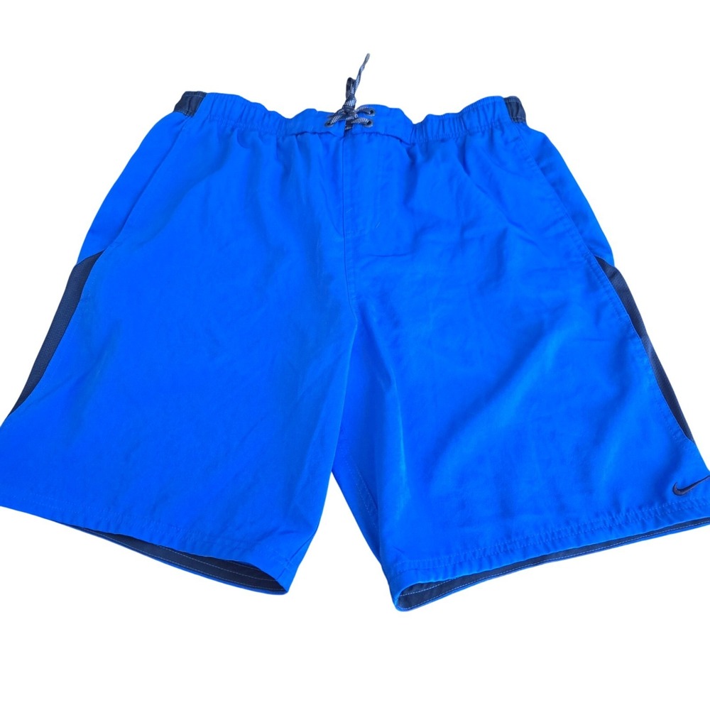 Nike Mens Royal Blue Mesh Lined Swim Trunks Board Shorts Size Large